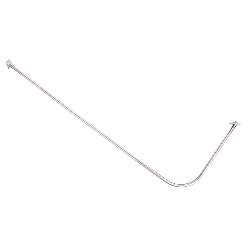 PrettyHome L Shapaed Bathroom Bathtub Corner Shower Curtain Rod Large Space 28"x68",Brushed Nickel Finished - Image 1